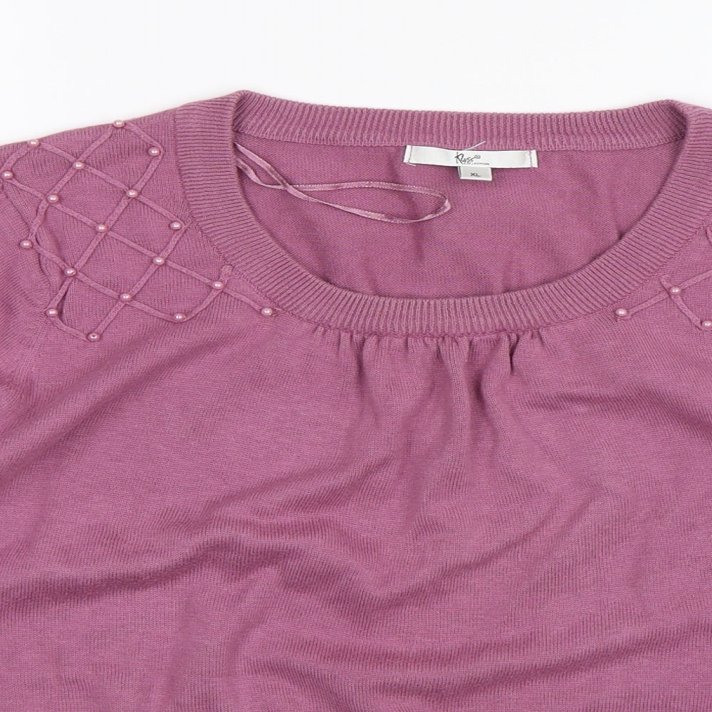 Klass Collection Womens Pink   Pullover Jumper Size XL