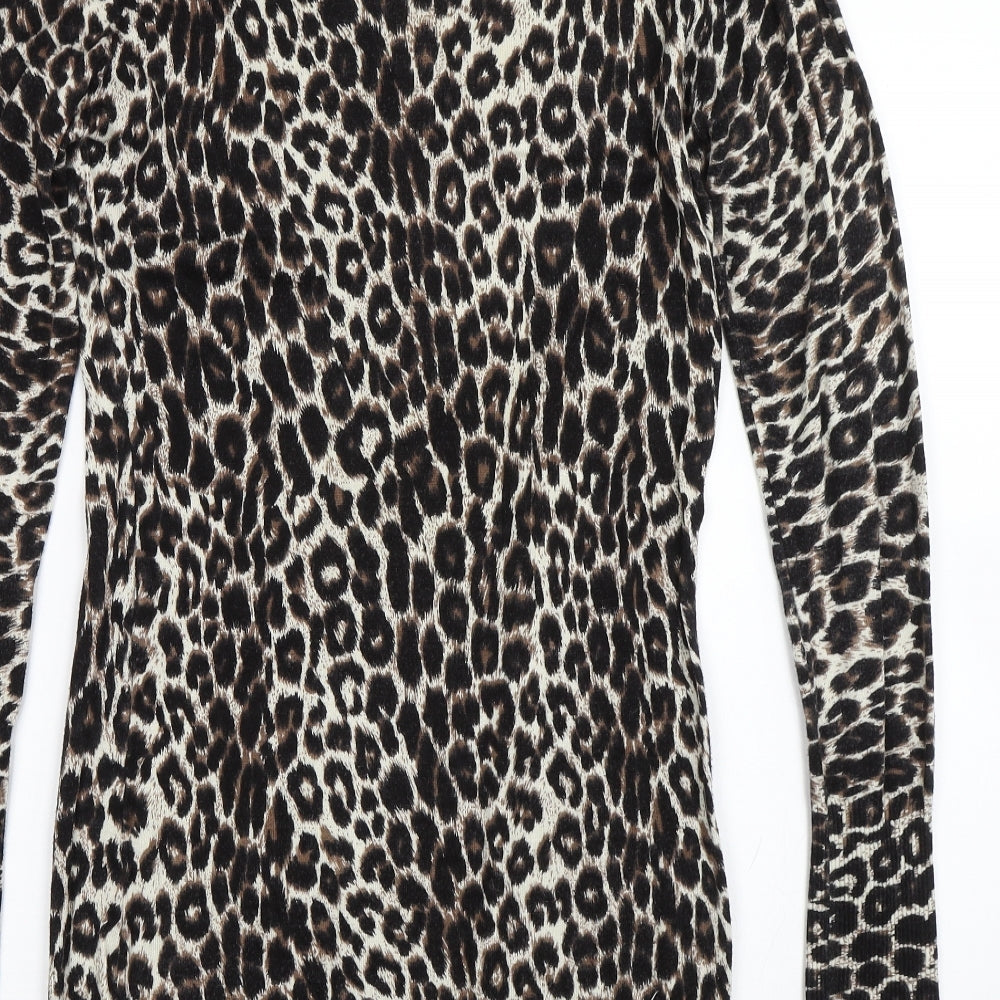 Select Womens Black Animal Print  Shift  Size 14