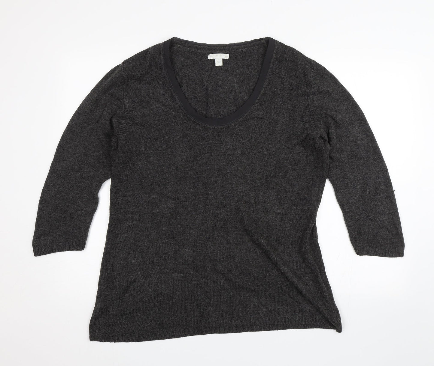 New York & Company Womens Grey   Pullover Jumper Size XL