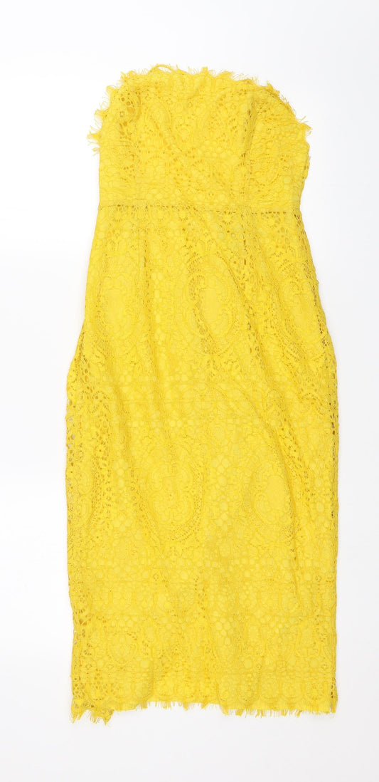 ASOS Womens Yellow   Bodycon  Size 6