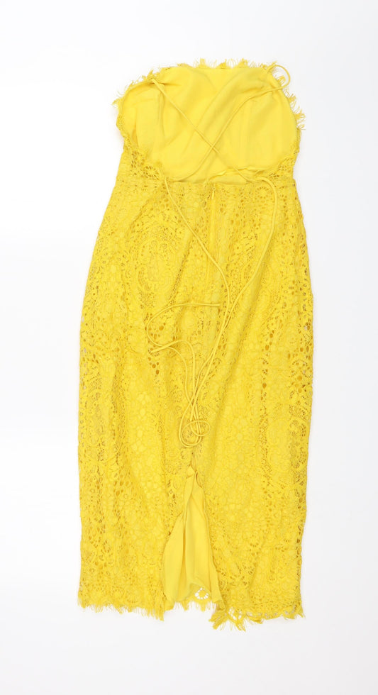 ASOS Womens Yellow   Bodycon  Size 6