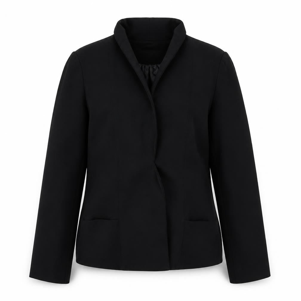 Front view of Atmosphere women’s black jacket blazer, size UK 12