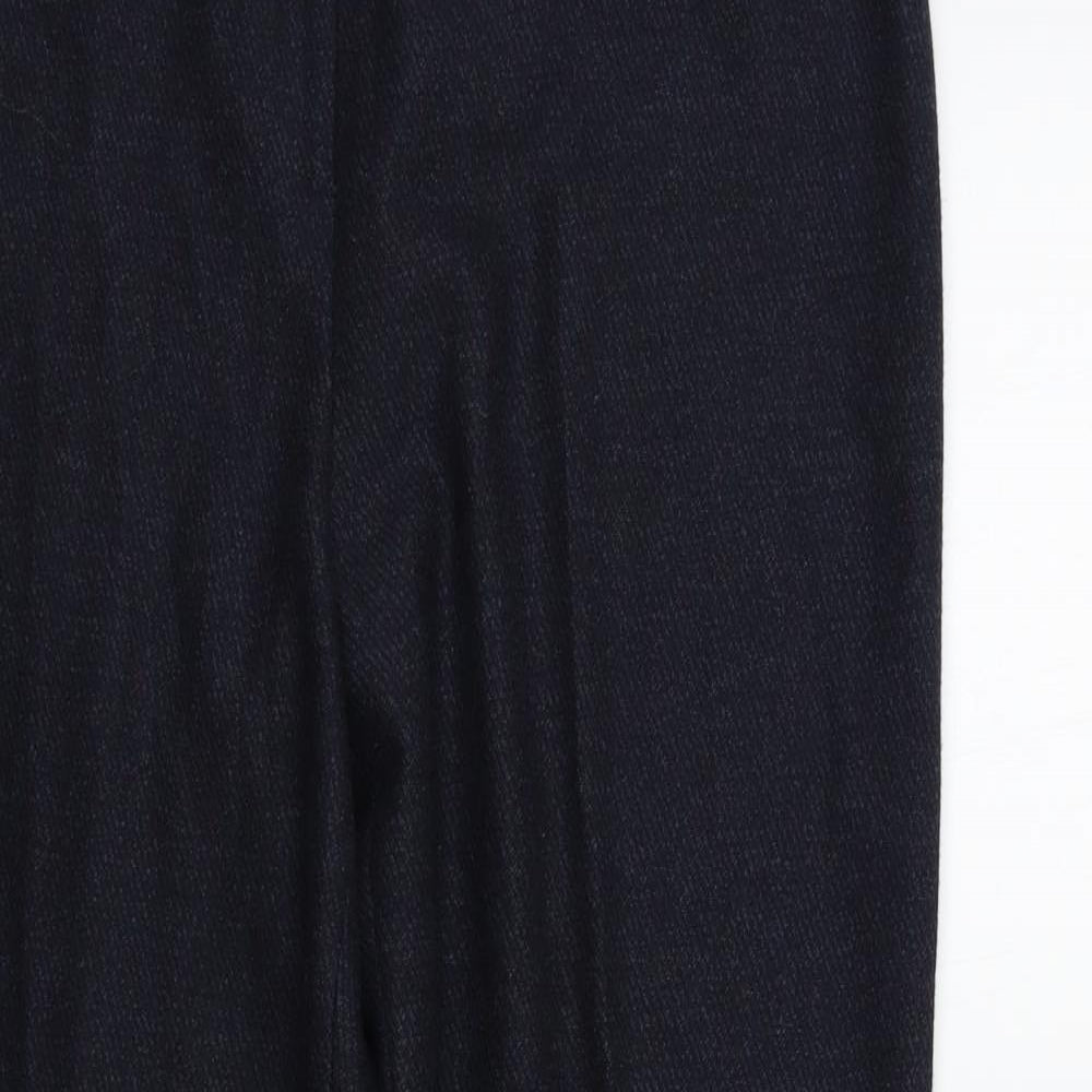 CC Petite Womens Blue Herringbone  Trousers  Size 12 L25 in