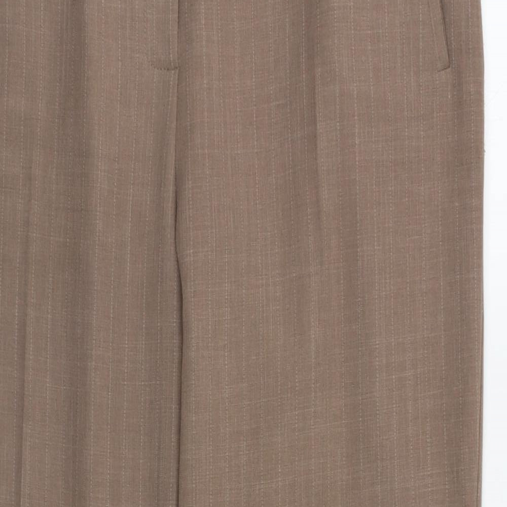 BHS Womens Beige Striped  Trousers  Size 20 L27 in