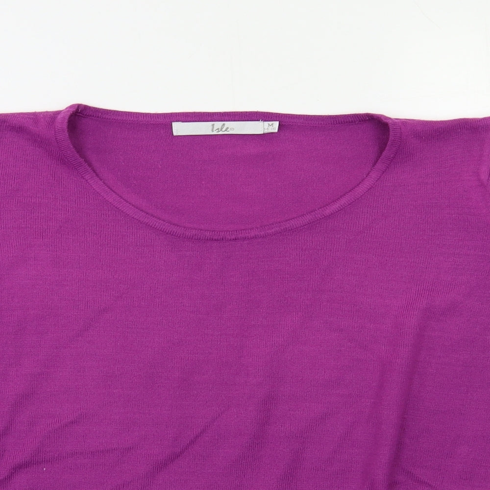Isle Womens Purple   Pullover Jumper Size M