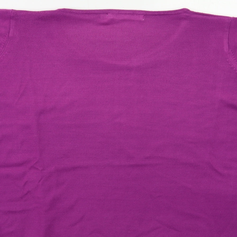 Isle Womens Purple   Pullover Jumper Size M