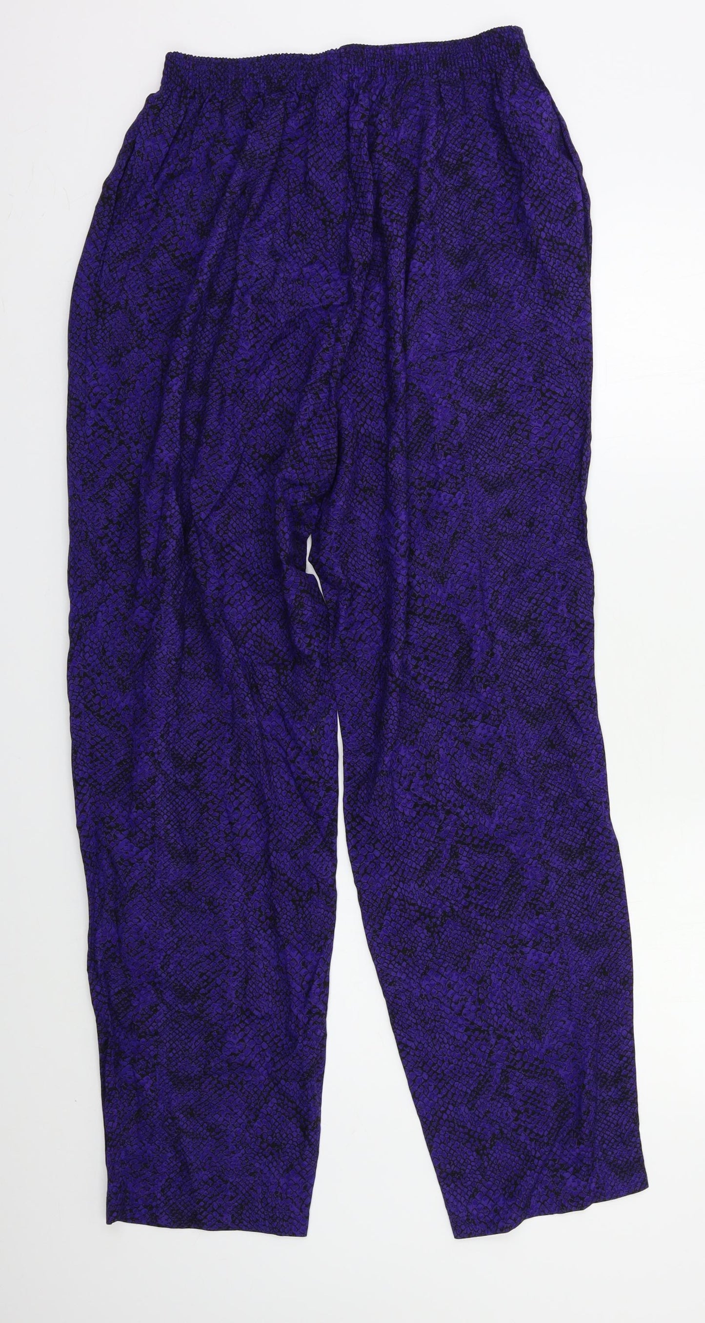 Nightingales Womens Purple Animal Print  Trousers  Size 14 L30 in