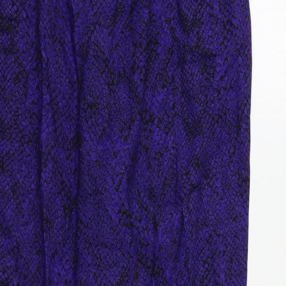 Nightingales Womens Purple Animal Print  Trousers  Size 14 L30 in