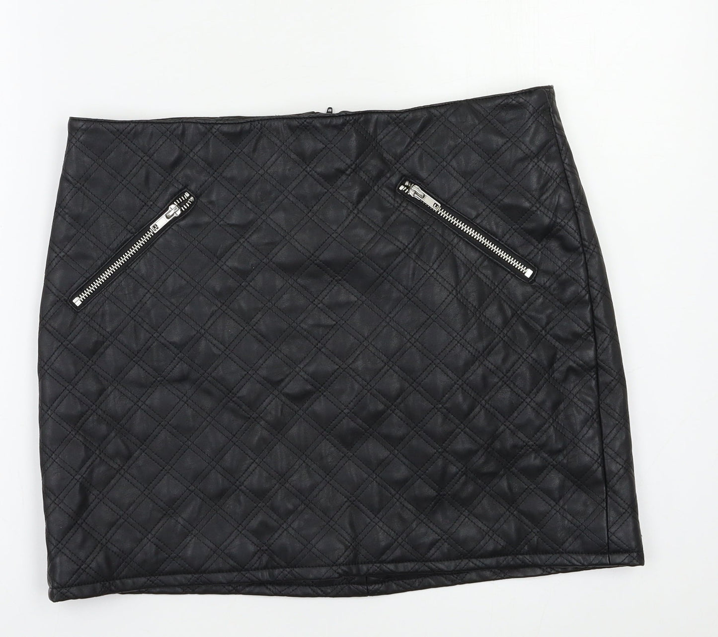 Preworn Womens Black   Mini Skirt Size 12