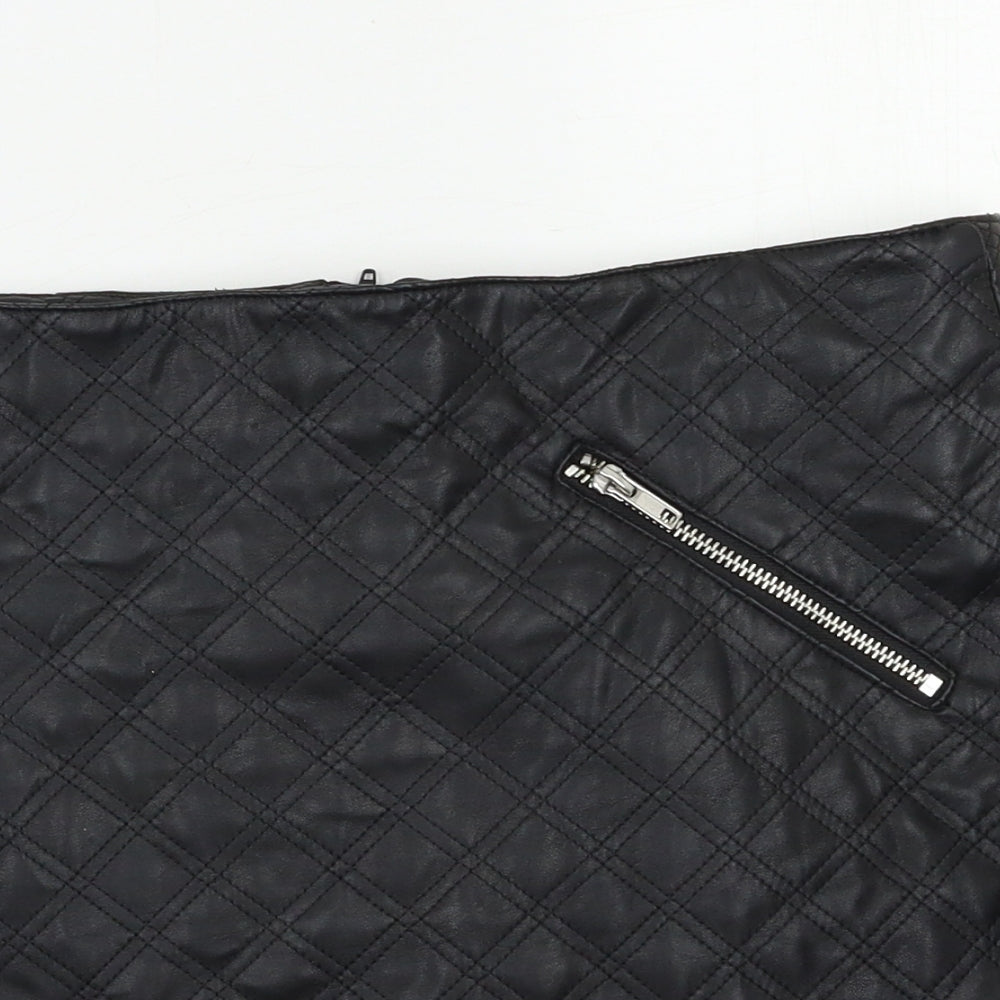 Preworn Womens Black   Mini Skirt Size 12
