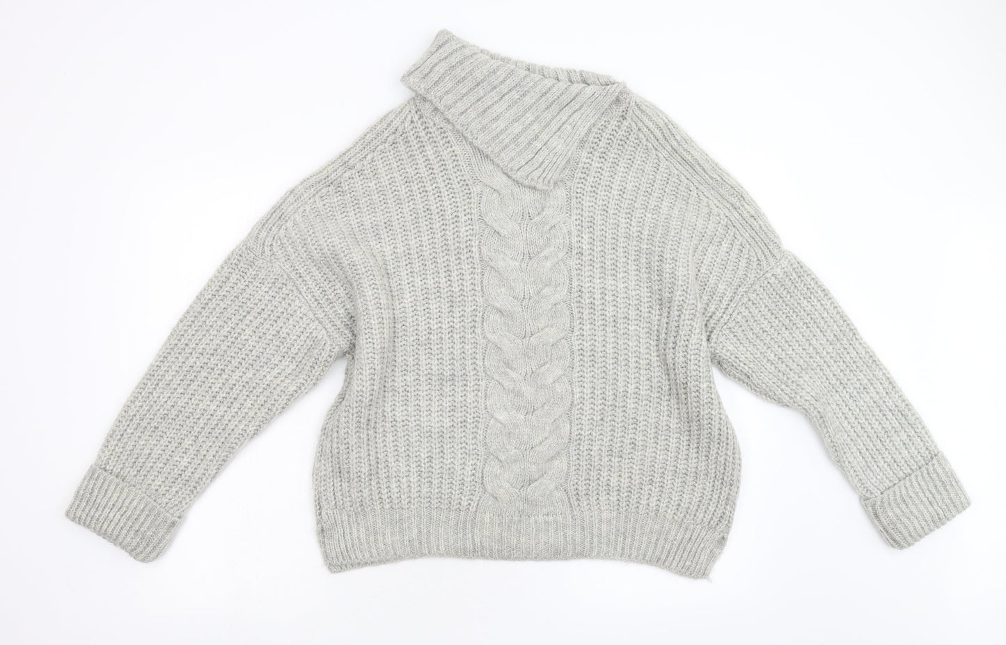 M&S Womens Grey  Knit Pullover Jumper Size L