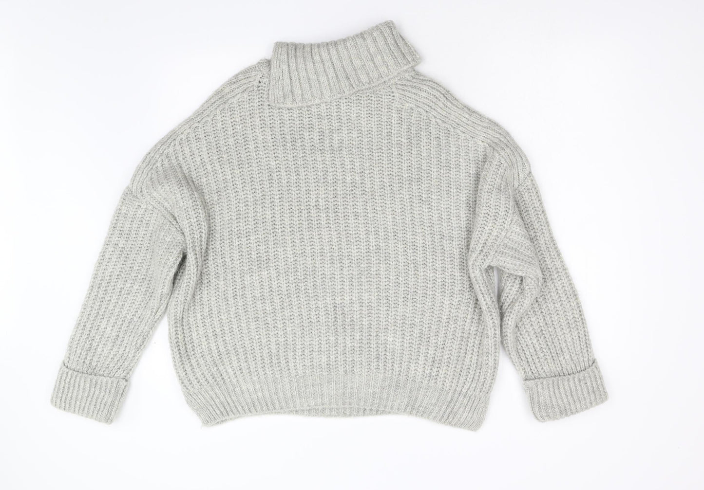 M&S Womens Grey  Knit Pullover Jumper Size L