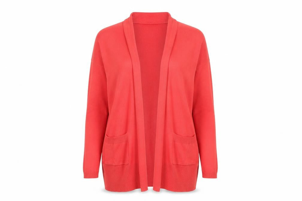 Primark Womens Orange  Knit Cardigan Jumper Size 6