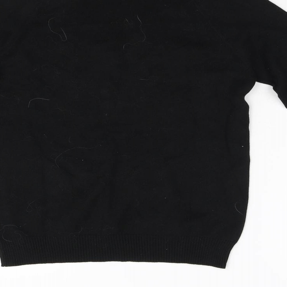 Preworn Womens Black  Knit Pullover Jumper Size M