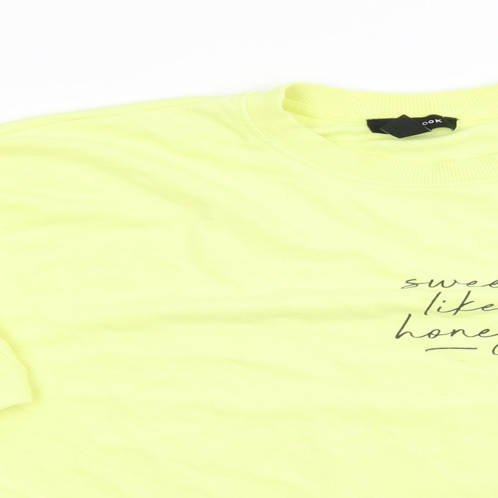 New Look Womens Yellow   Pullover Sweatshirt Size M