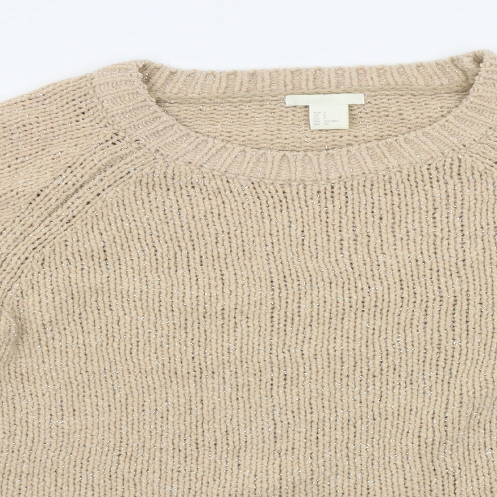 H&M Womens Beige   Pullover Jumper Size S