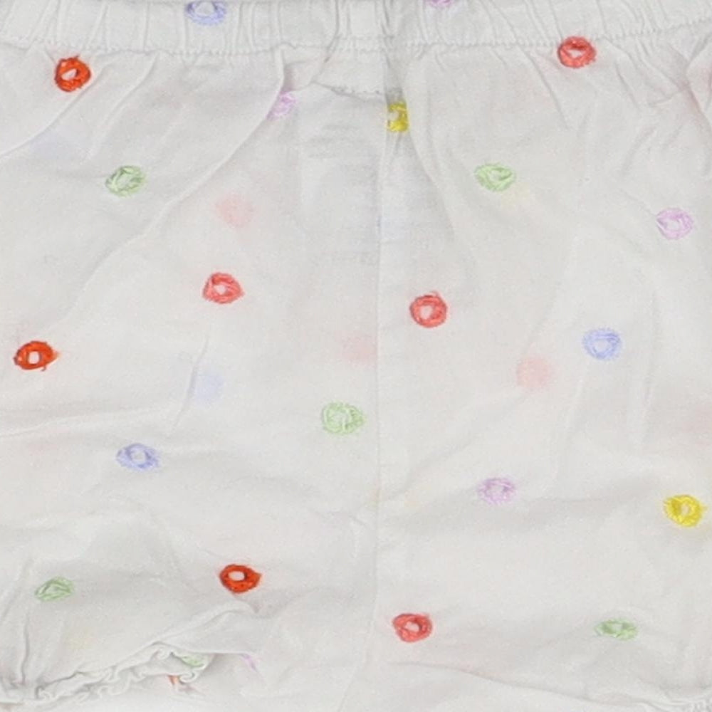 marese Girls White   Cropped Trousers Size 6-9 Months  - shorts