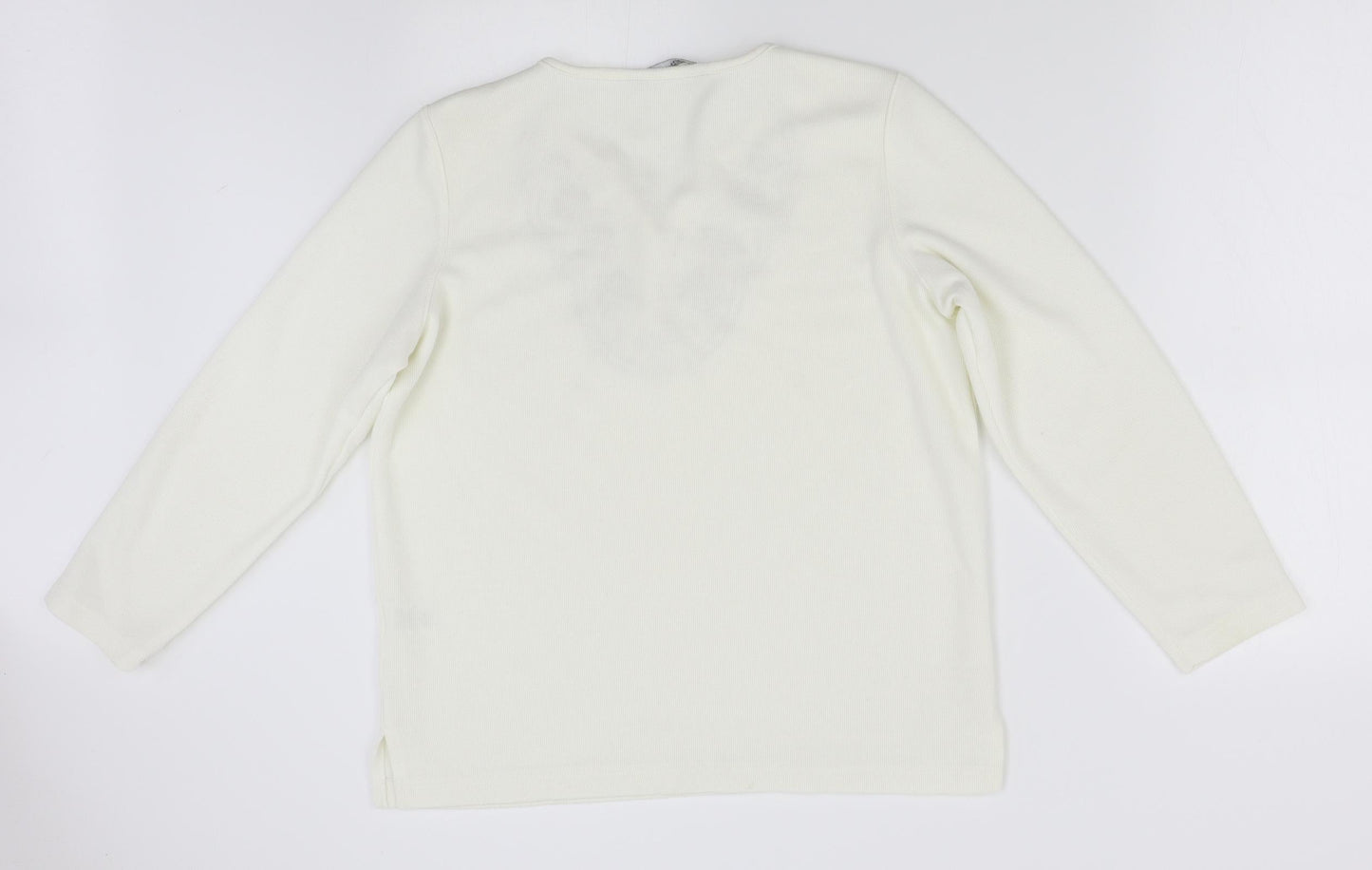 BM Womens White   Pullover Jumper Size S
