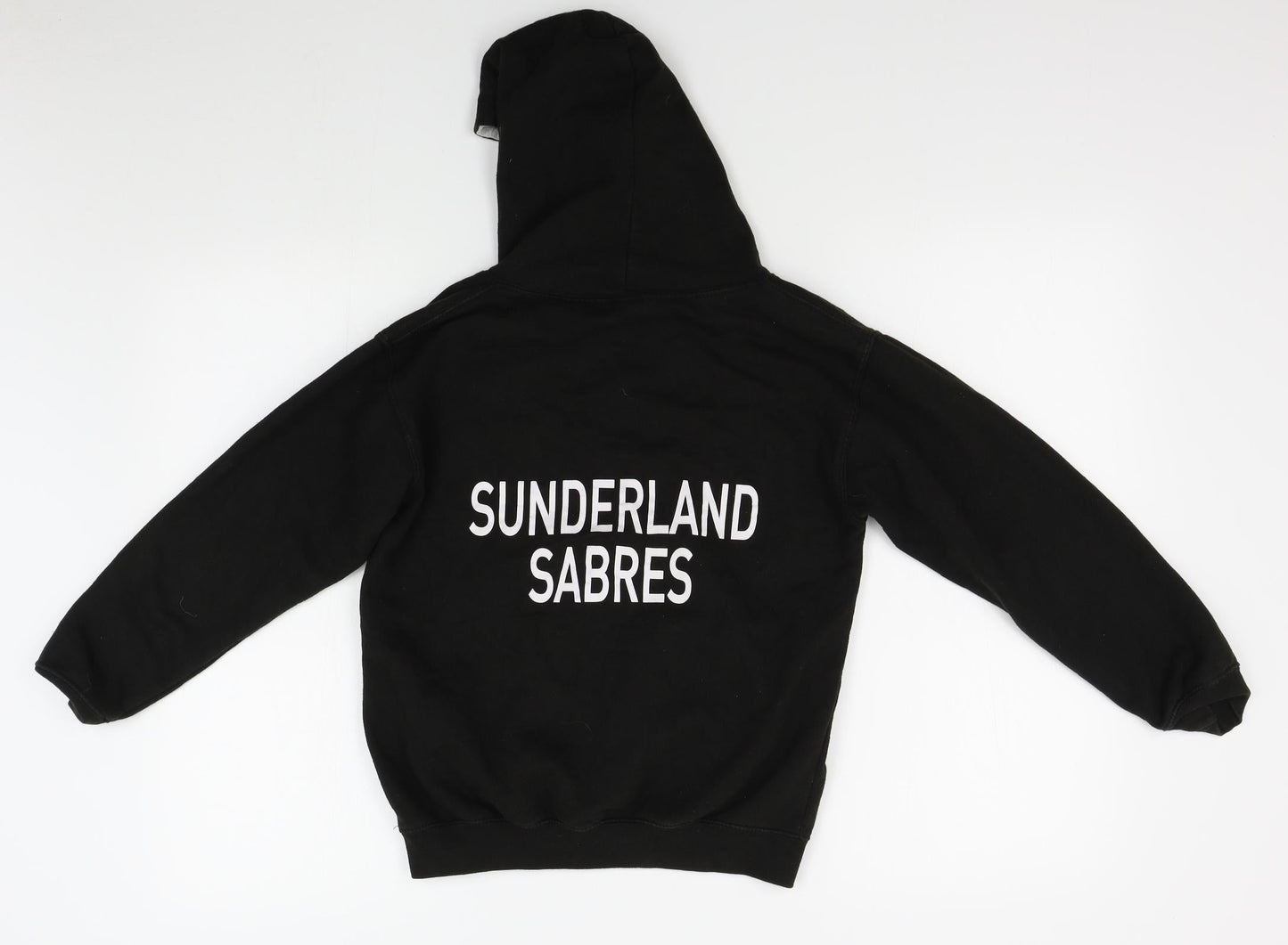 Just Hoods Boys Black   Pullover Hoodie Size 9-10 Years  - sunderland sabres