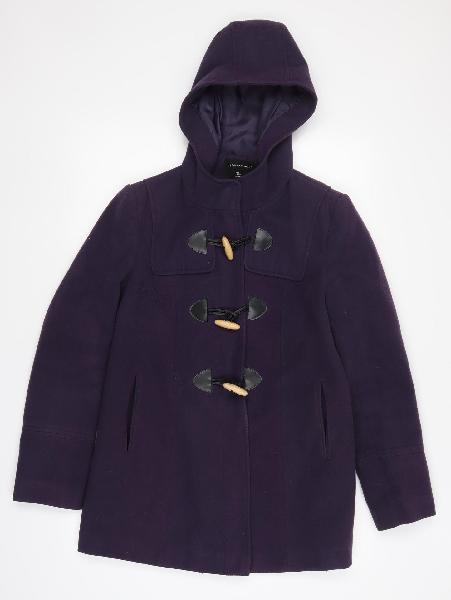 Dorothy Perkins Womens Purple   Pea Coat Coat Size 12