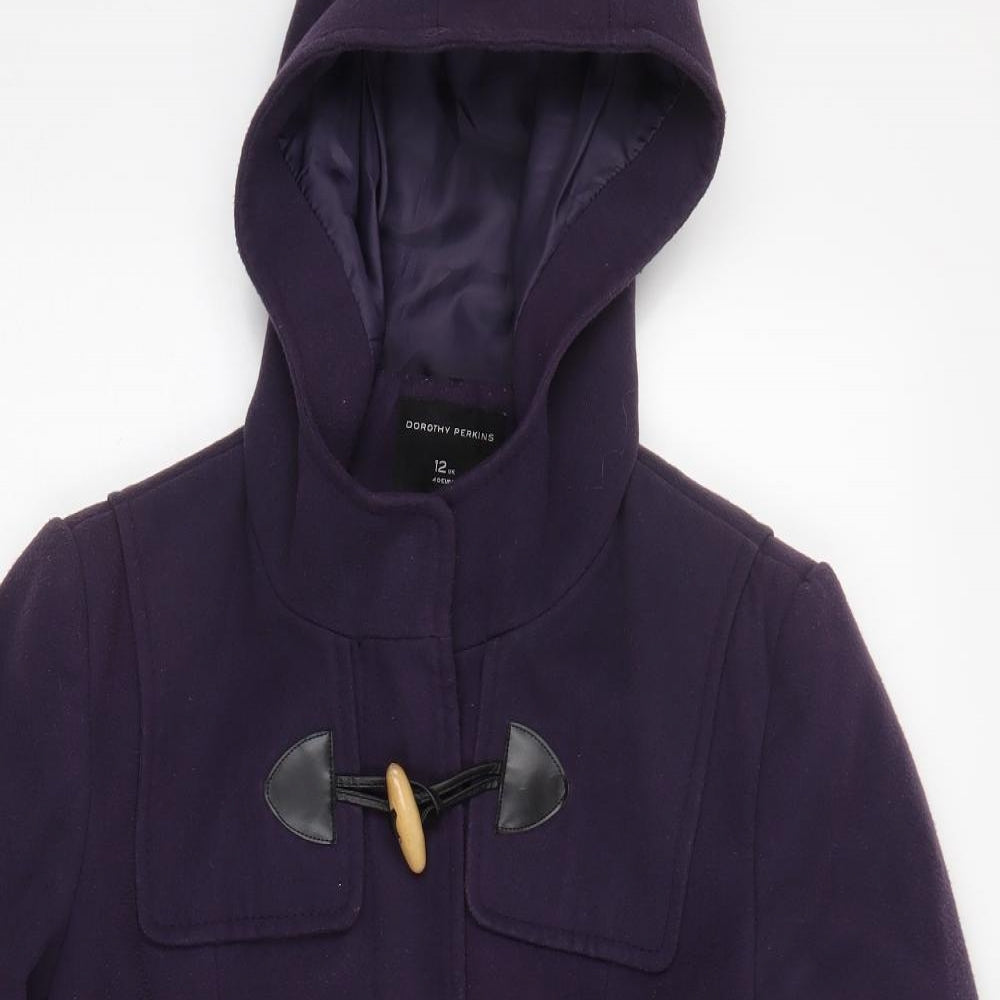 Dorothy Perkins Womens Purple   Pea Coat Coat Size 12