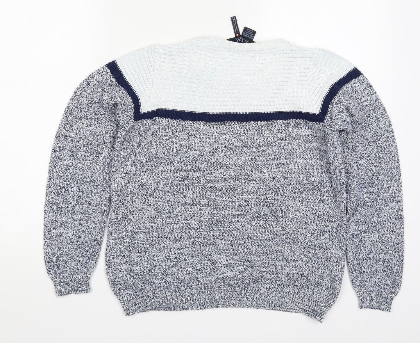 French Dressing Jeans Womens Blue Striped Knit Pullover Jumper Size XS