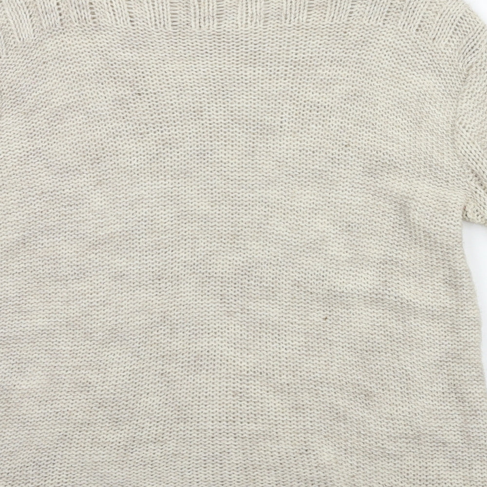 Preworn Womens Beige  Knit Pullover Jumper Size 6