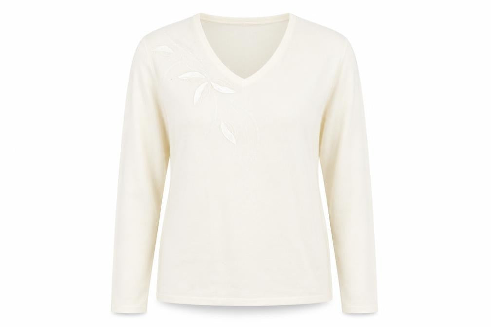 sarah hamilton Womens Ivory  Knit Pullover Jumper Size M
