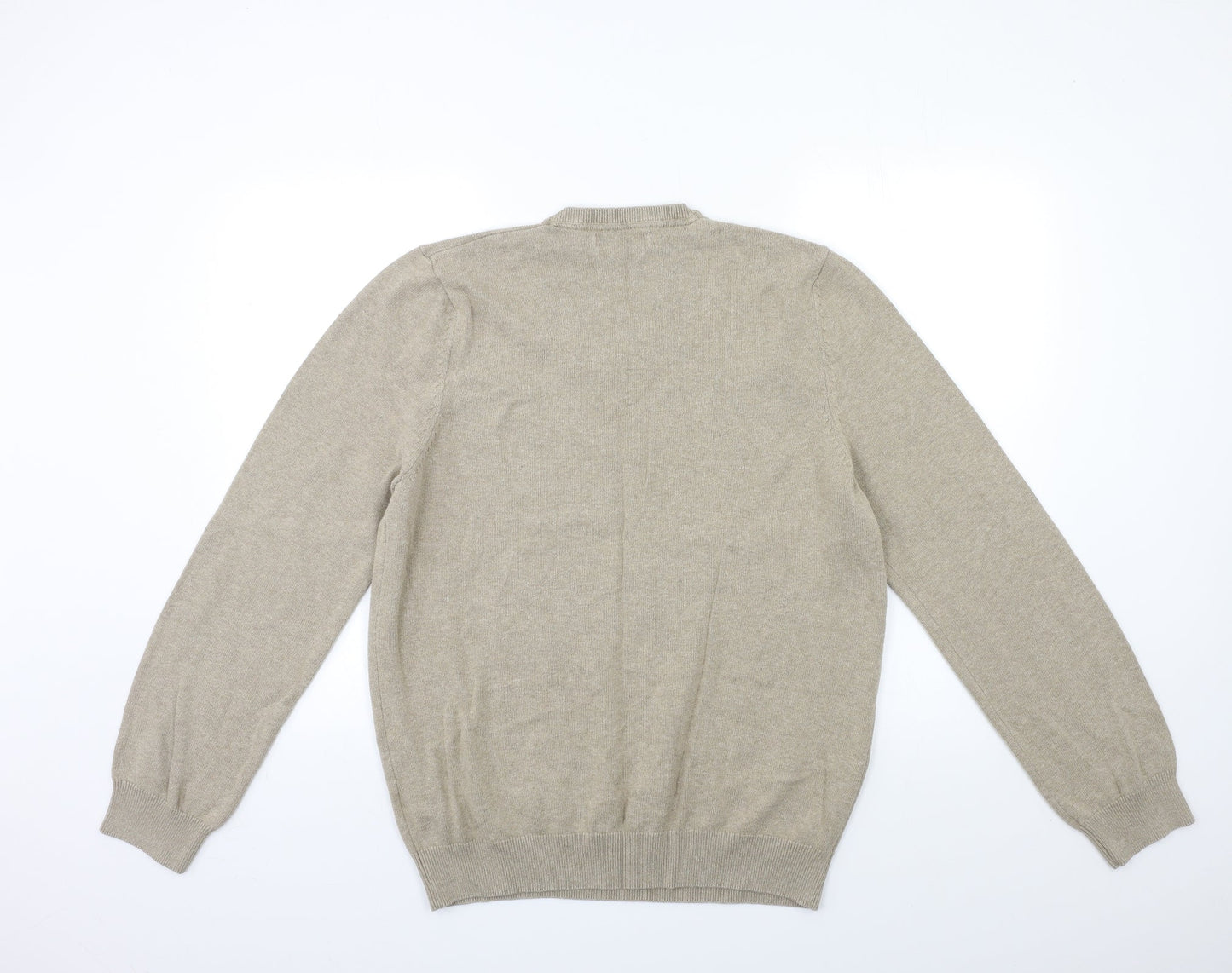 Marks and Spencer Mens Beige  Knit Pullover Jumper Size L