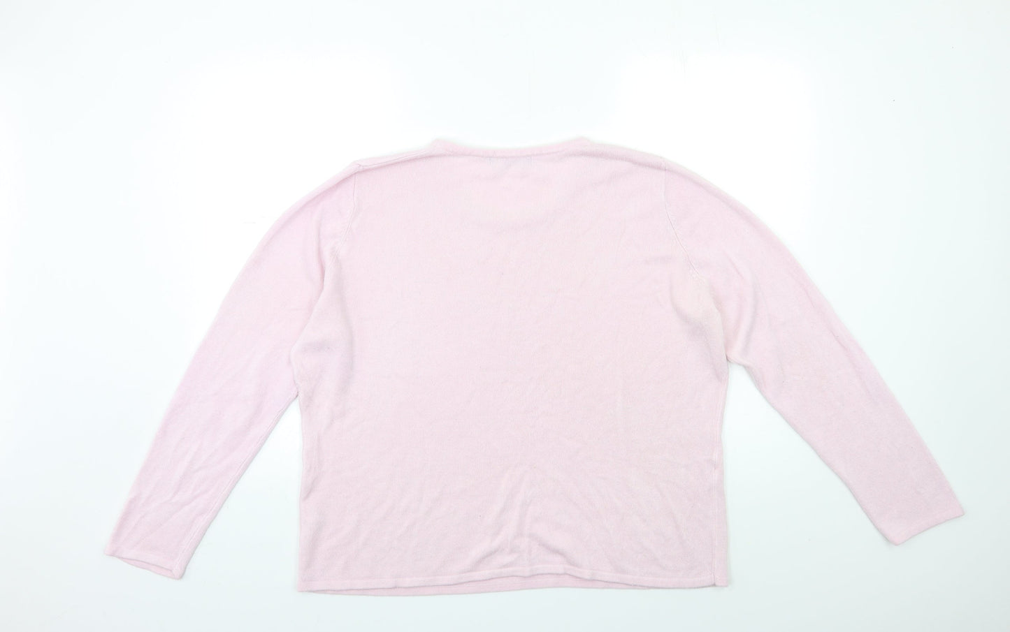Bonmarché Womens Pink  Knit Pullover Jumper Size L