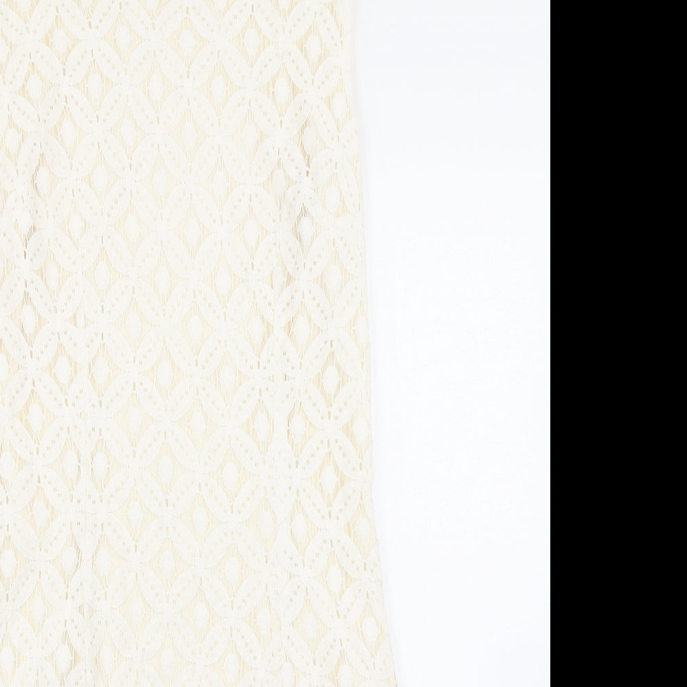 Pinky Womens Ivory   A-Line  Size M