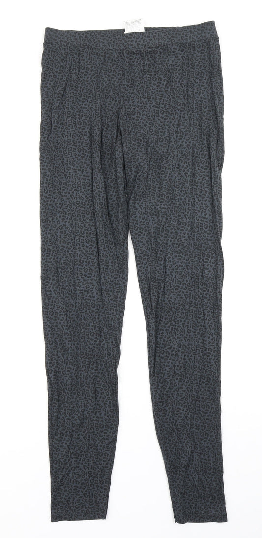 United Colors of Benetton Womens Grey Animal Print  Capri Leggings Size M L26 in