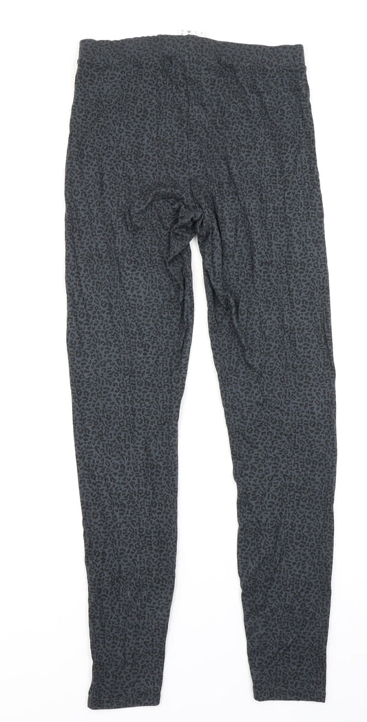 United Colors of Benetton Womens Grey Animal Print  Capri Leggings Size M L26 in