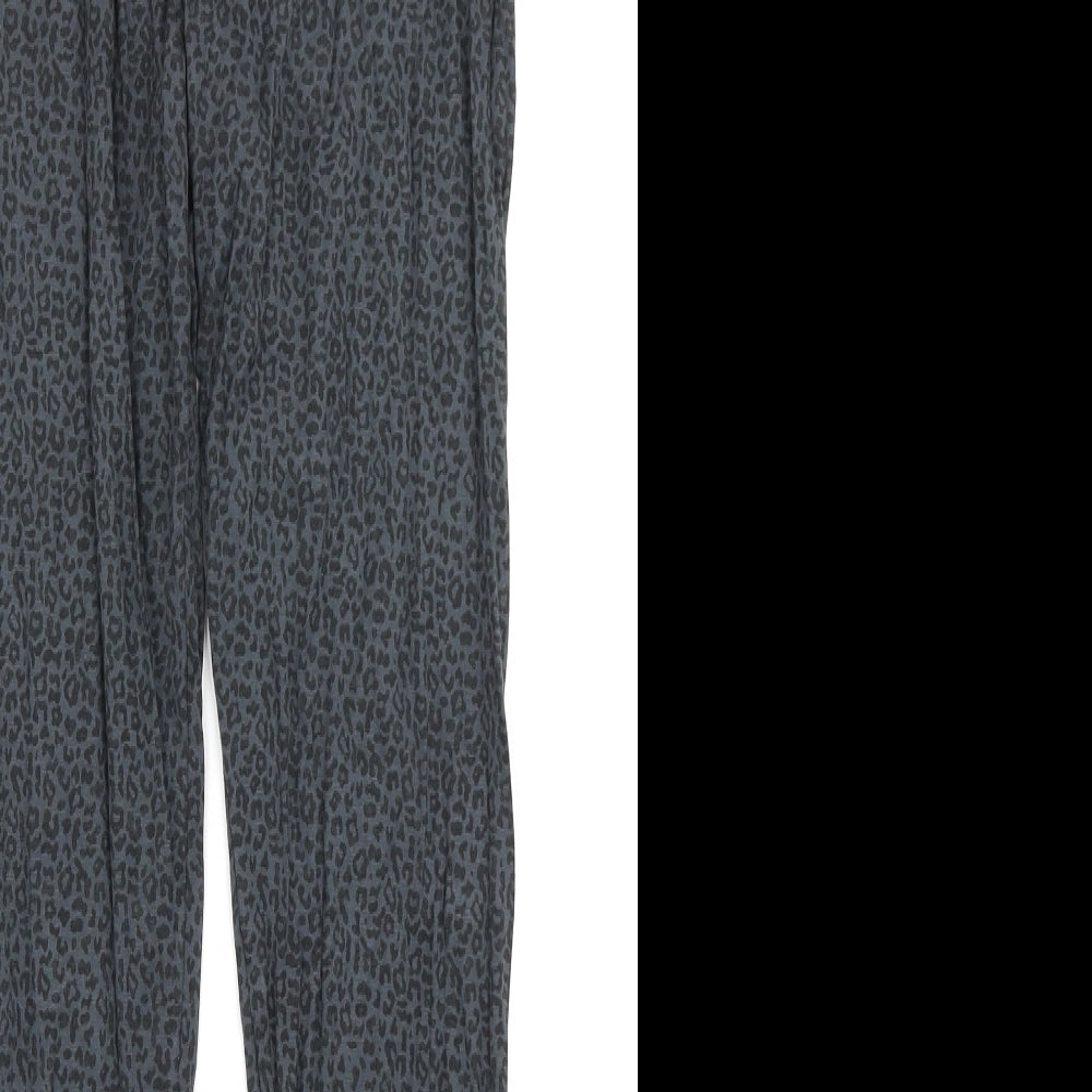 United Colors of Benetton Womens Grey Animal Print  Capri Leggings Size M L26 in