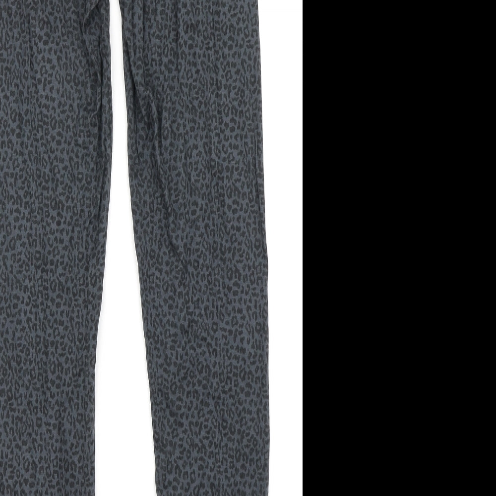 United Colors of Benetton Womens Grey Animal Print  Capri Leggings Size M L26 in