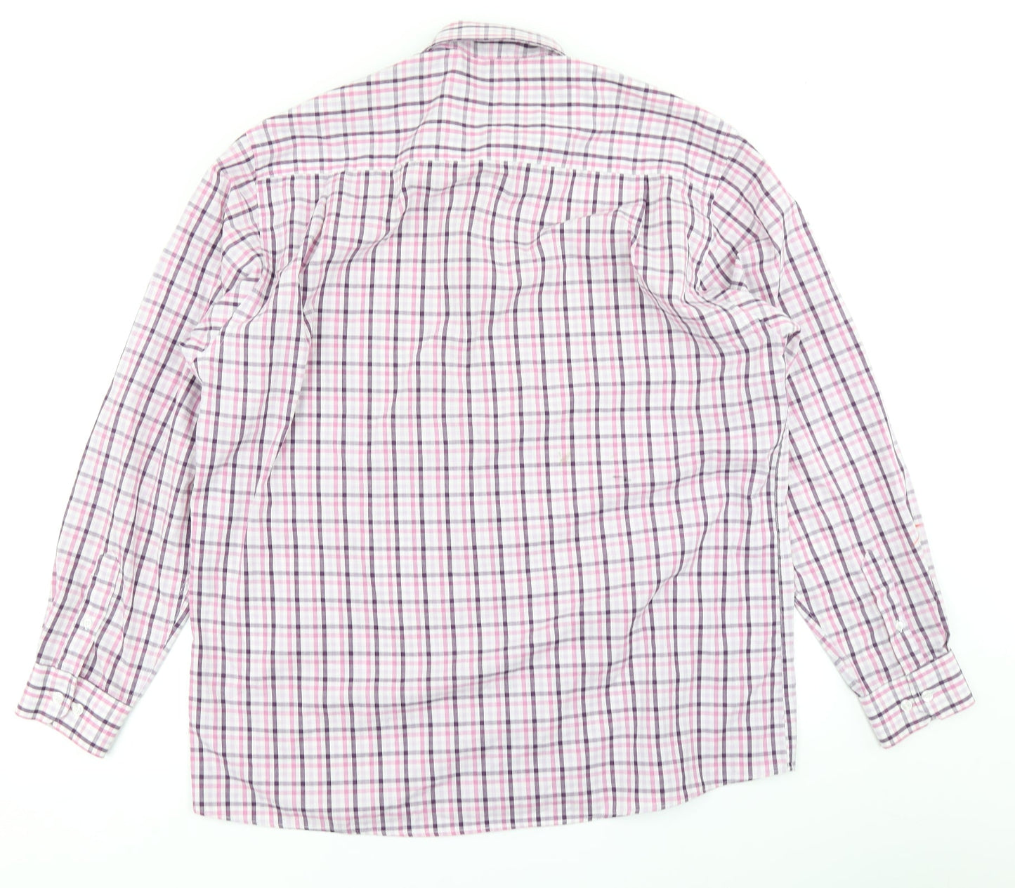 Cedar Wood State Mens Pink Plaid   Button-Up Size 17