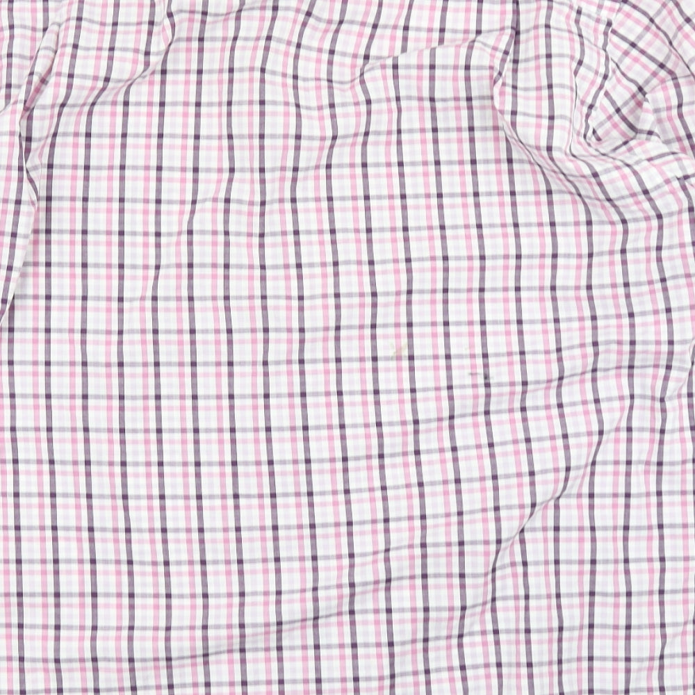 Cedar Wood State Mens Pink Plaid   Button-Up Size 17