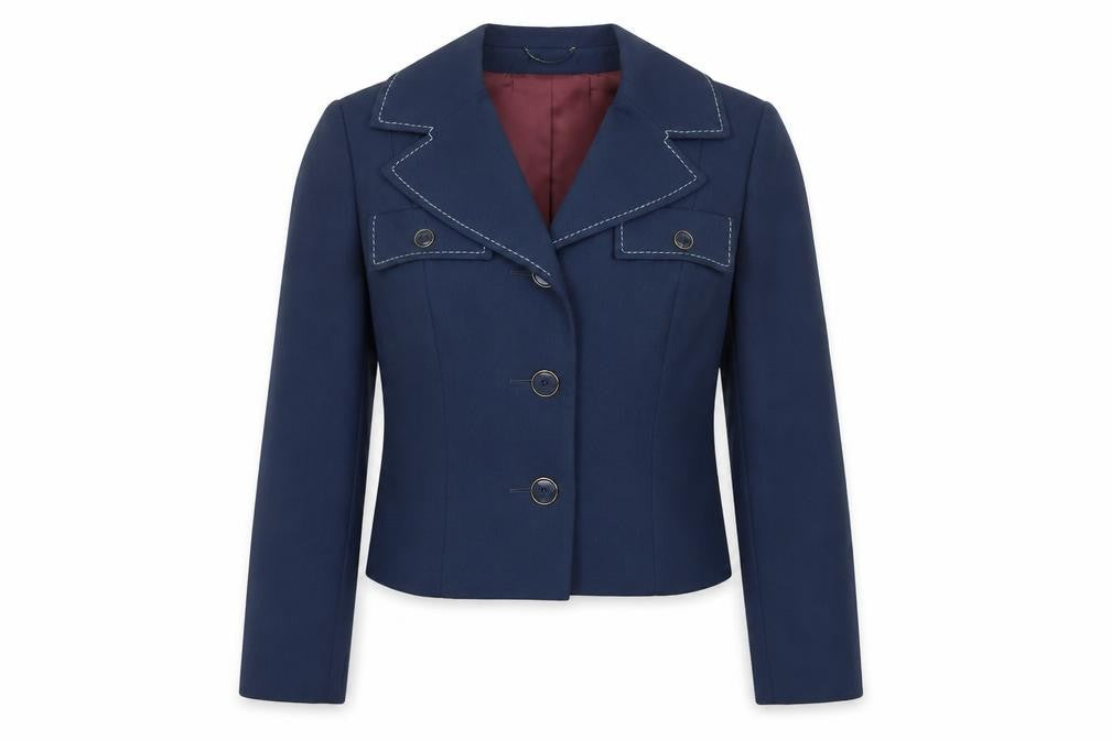 Berkertex Womens Blue Colourblock  Jacket Blazer Size M