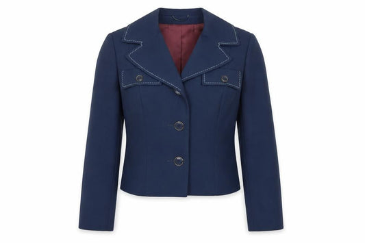 Berkertex Womens Blue Colourblock  Jacket Blazer Size M