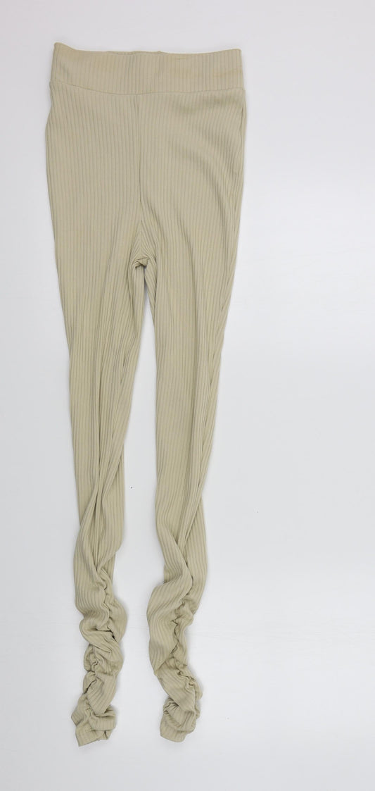 plouise Womens Beige Colourblock  Jegging Leggings Size S L31 in