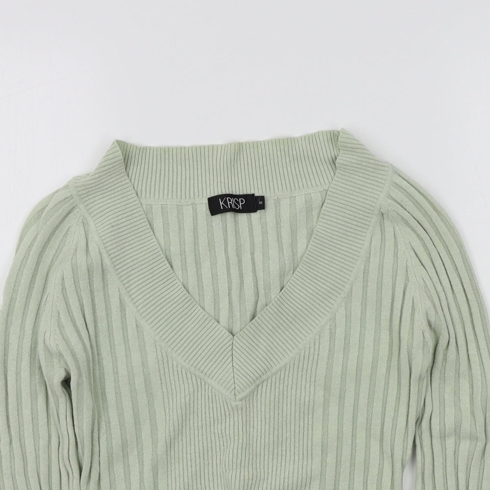 Krisp Womens Green   Pullover Jumper Size S