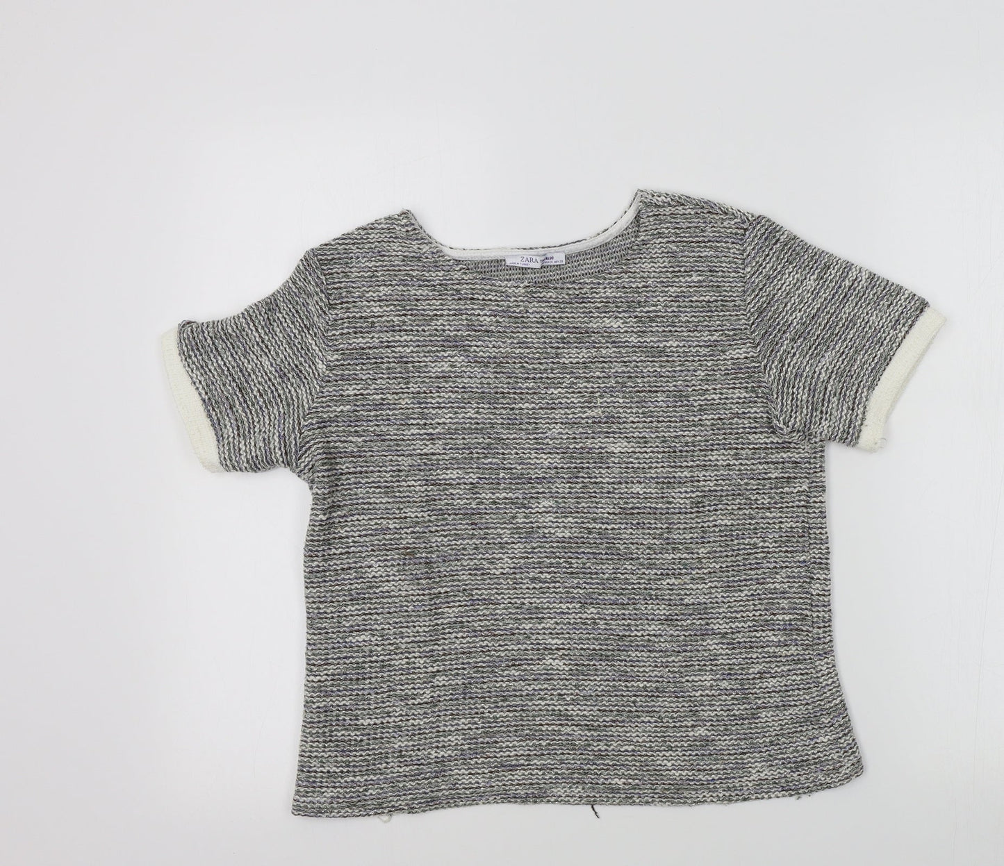 Zara Womens Ivory   Pullover Jumper Size M  - sparkle detail