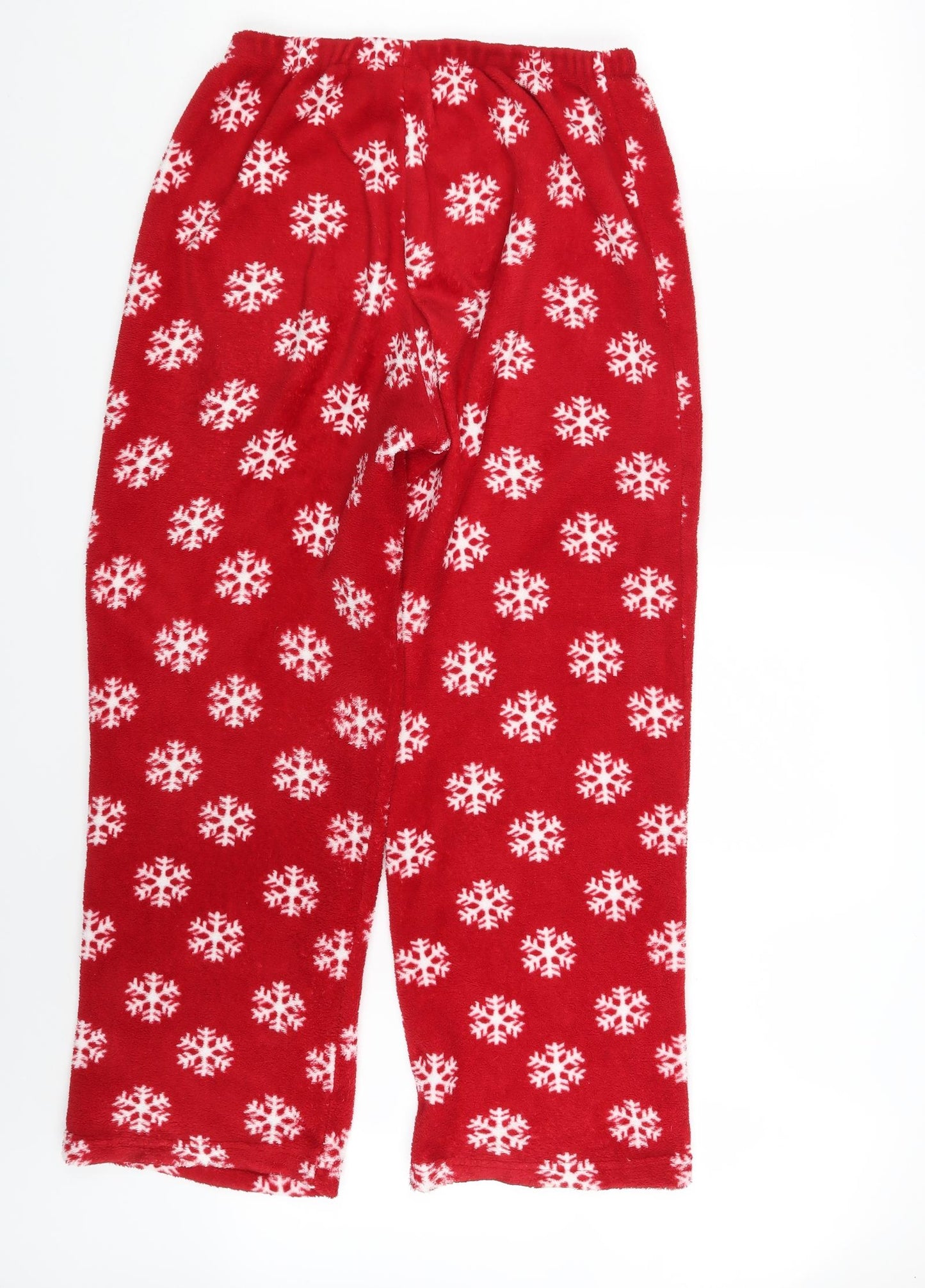 Preworn Womens Red Fair Isle  Jogger Trousers Size 12 L26 in