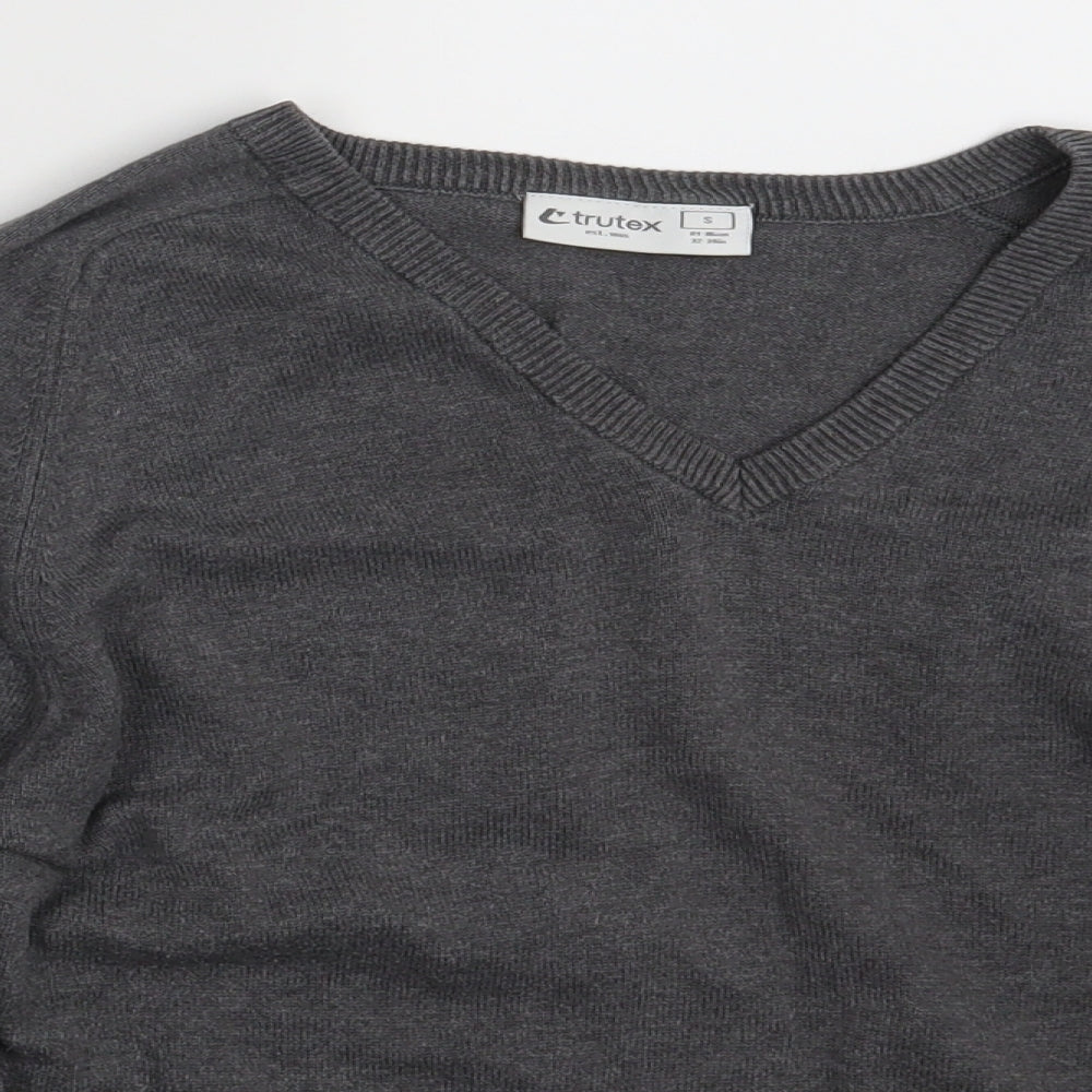 Tru Tex Mens Grey   Pullover Jumper Size S