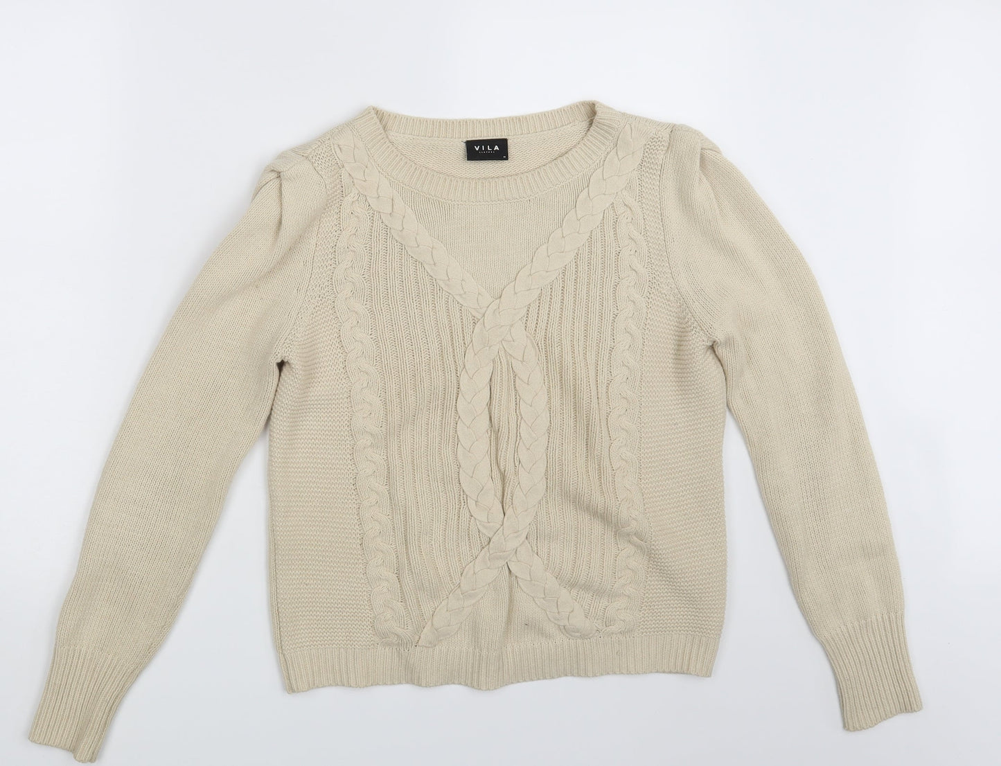VILA Womens Beige   Pullover Jumper Size M
