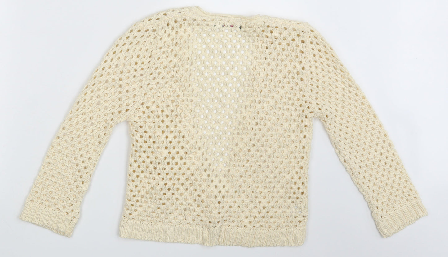 Vice Designs Womens Ivory   Cardigan Jumper One Size