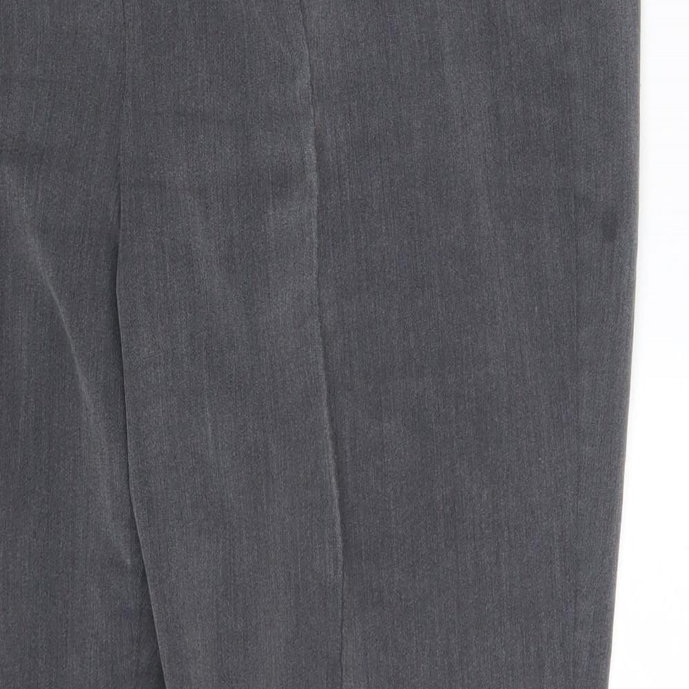 Bm Collection Womens Grey   Dress Pants Trousers Size 18 L23 in
