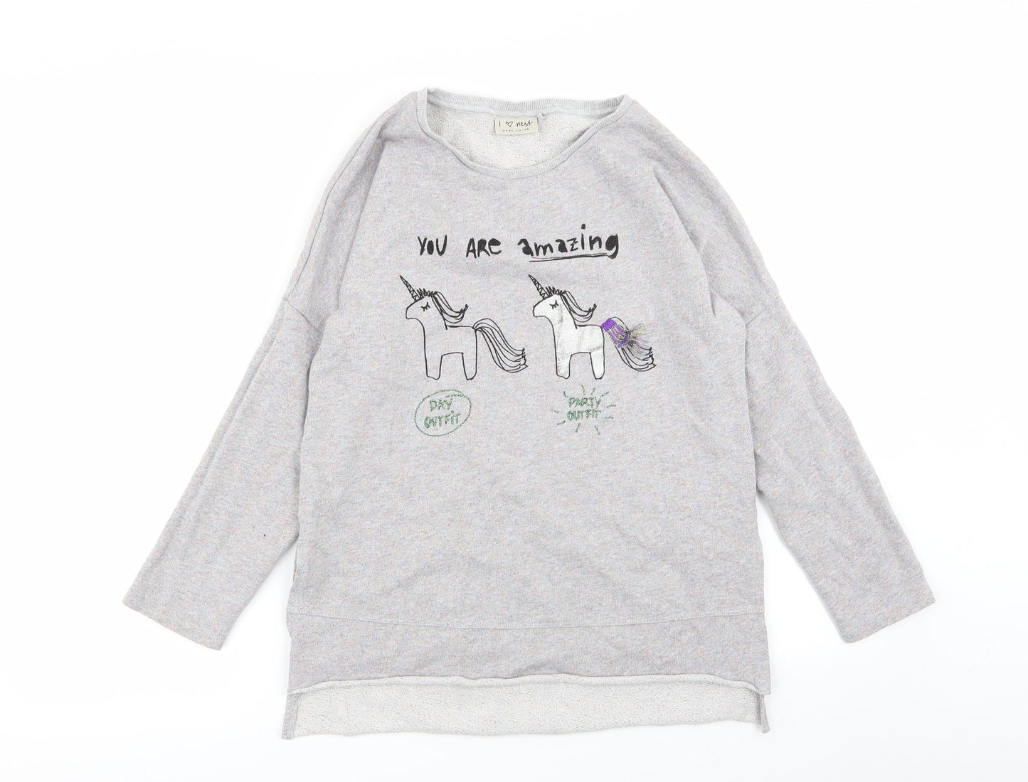 NEXT Girls Grey   Pullover Jumper Size 11 Years