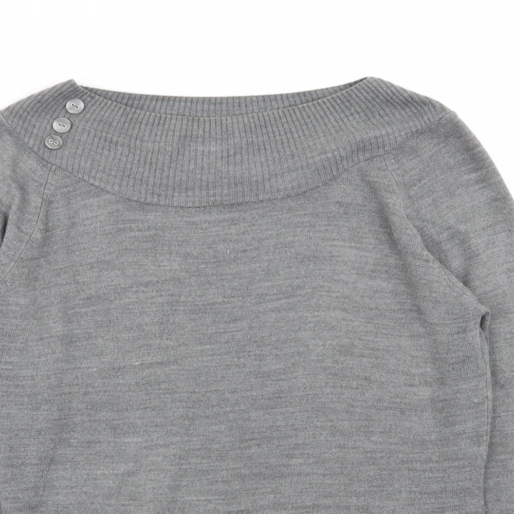 M&S Womens Grey   Pullover Jumper Size 10