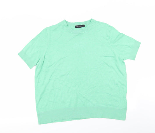 M&S Womens Green   Basic T-Shirt Size 18